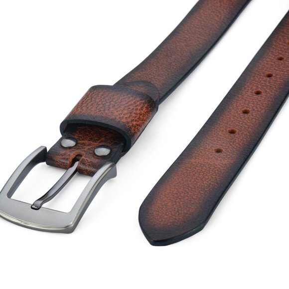 Belt For Men Vintage Cheetah Natural Milled Full Grain Leather :Get Personalized - Picture 5 of 15